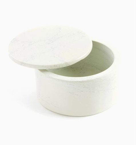 Natural Soapstone Round Treasure Box (POS)