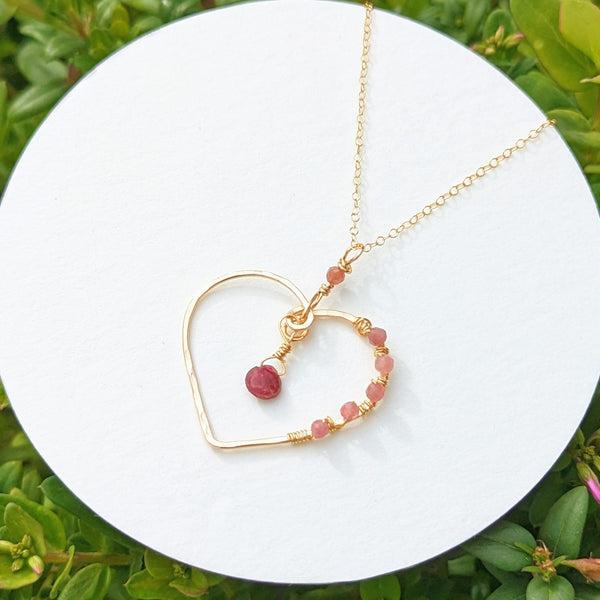 Pretty in Pink Heart Necklace